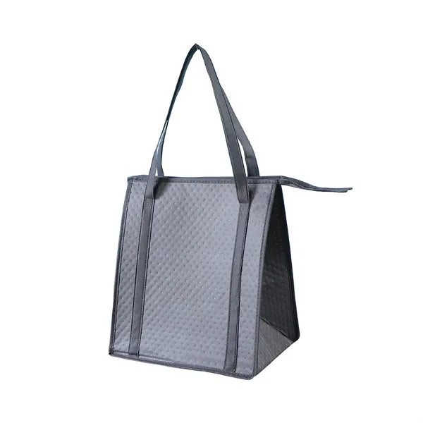 Large Insulated Grocery Tote with Zipper Closure