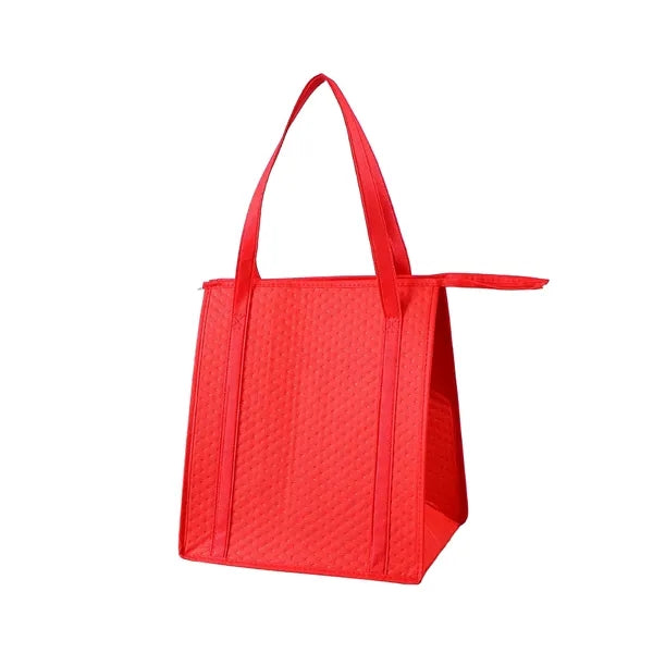 Large Insulated Grocery Tote with Zipper Closure