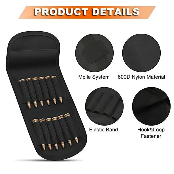 Nylon Rifle Ammo Pouch Foldable Tactical Carrier