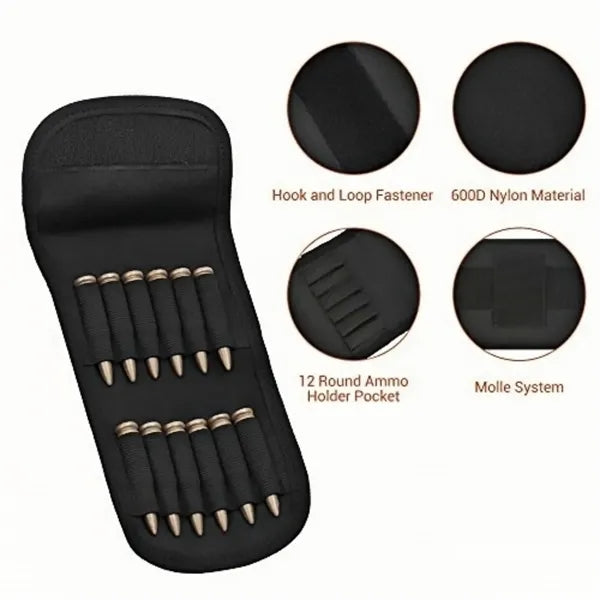 Nylon Rifle Ammo Pouch Foldable Tactical Carrier