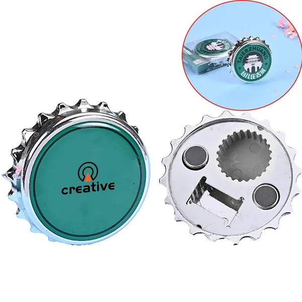 Multifunctional Bottle Cap-Shaped Magnetic Bottle Opener