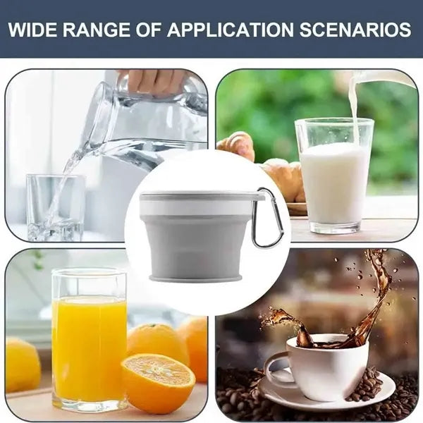 6OZ Portable Foldable Travel Mug with Carabiner