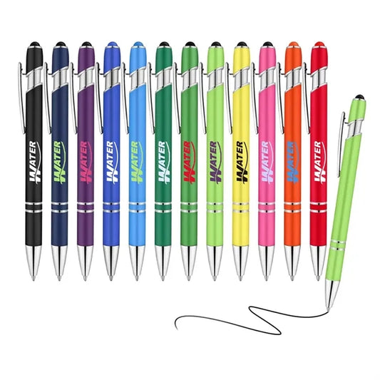 2 in 1 Soft Touch Metal Ballpoint Pen