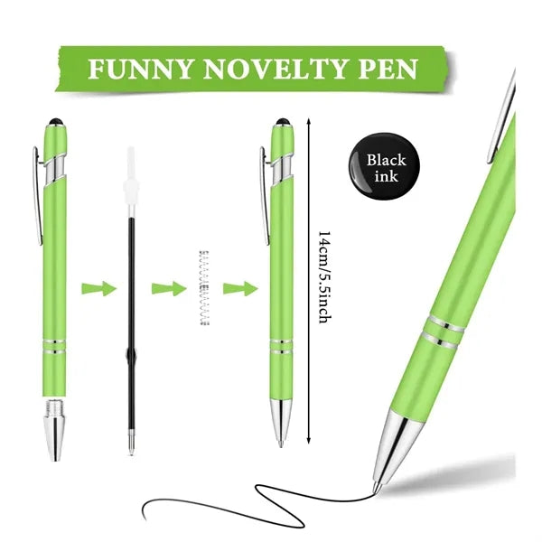 2 in 1 Soft Touch Metal Ballpoint Pen