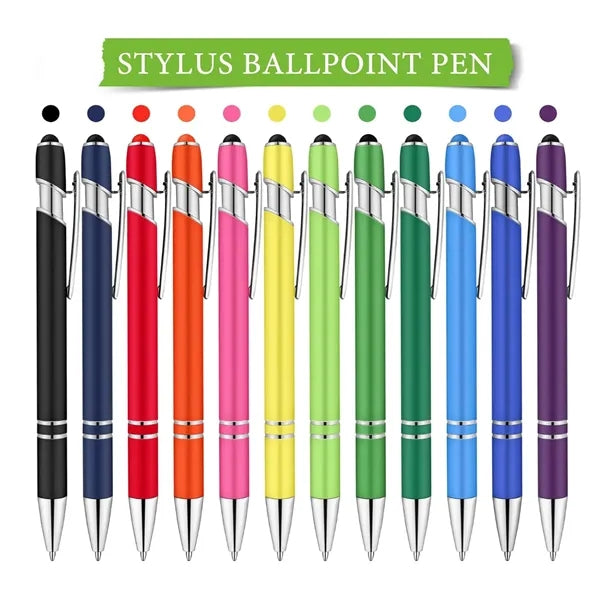 2 in 1 Soft Touch Metal Ballpoint Pen