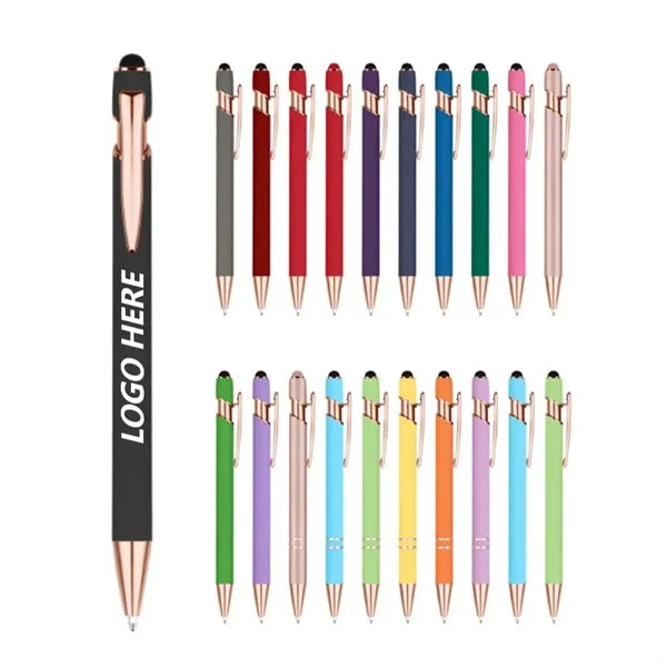 2 in 1 Soft Touch Metal Ballpoint Pen