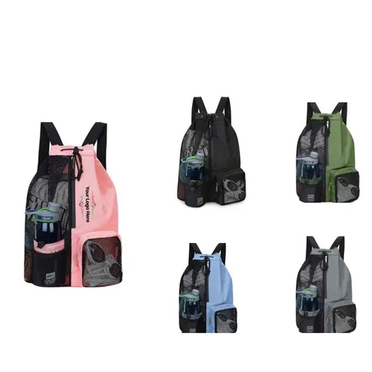 Mesh Drawstring Backpack For Swimming & Sports