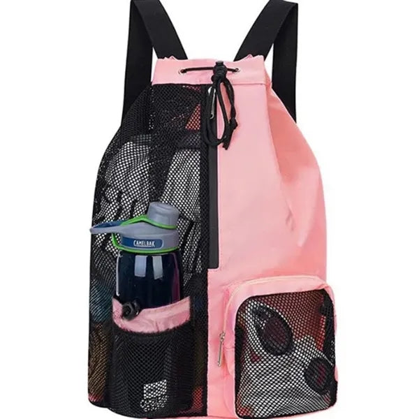 Mesh Drawstring Backpack For Swimming & Sports