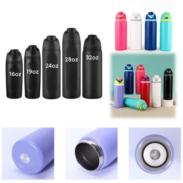 32oz Insulated Stainless Steel Water Bottle with Straw