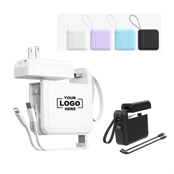 Detachable AC Plug Charger 10000mAh Power Bank