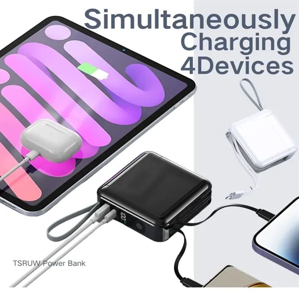 Detachable AC Plug Charger 10000mAh Power Bank