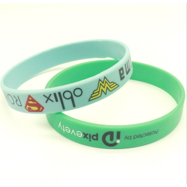 Printed Silicone Wristbands 8-1/2" x 1/2"