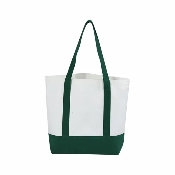 Classic Color-Block Canvas Tote