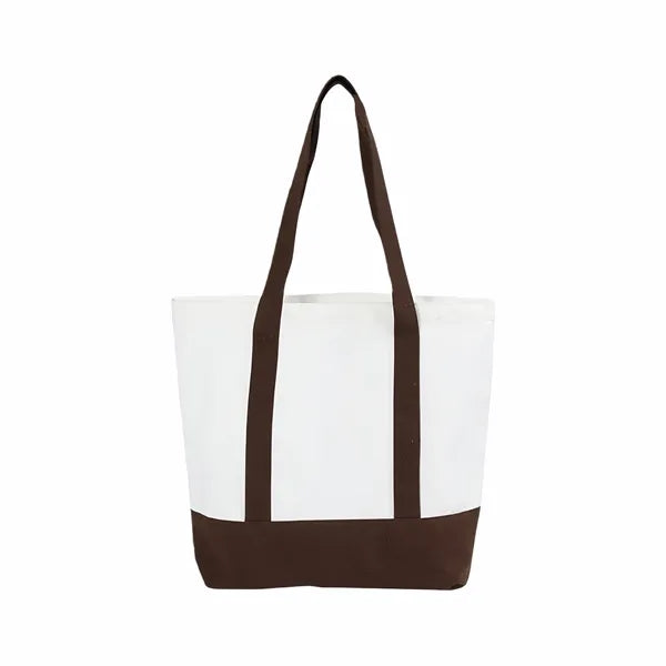 Classic Color-Block Canvas Tote