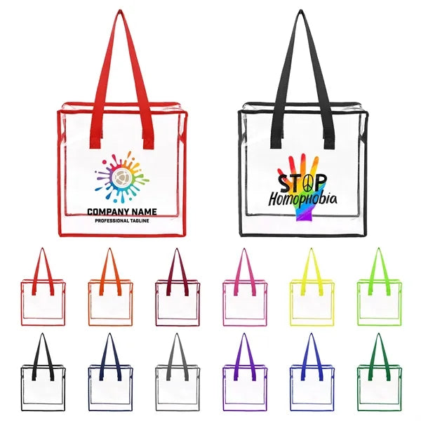 Clear Stadium-Compliant Zipper Tote Bag