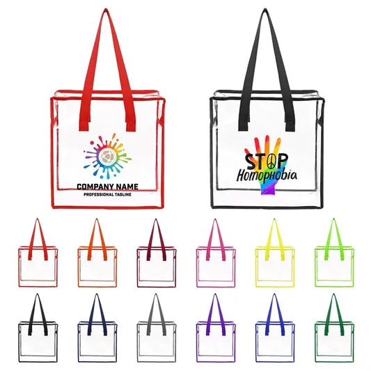 Clear Stadium-Compliant Zipper Tote Bag