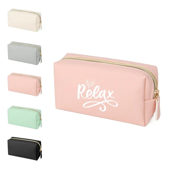 Portable PU Leather Cosmetic Bag