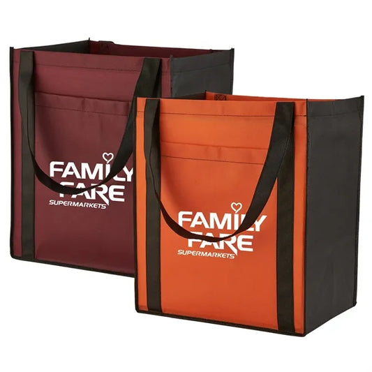 Large Non-Woven Tote Bag with Pocket
