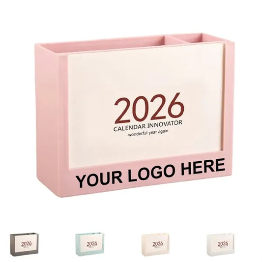 Calendar Pen Holder Desk Organizer
