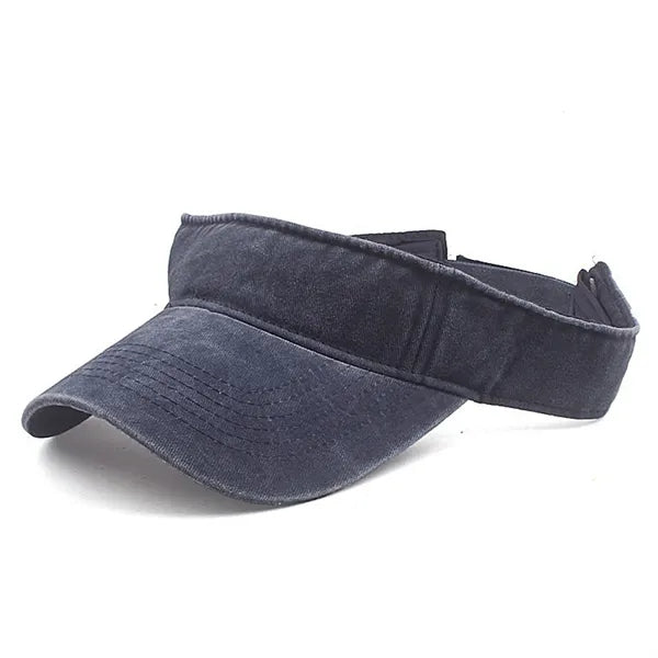 Vintage Sport Sun Visor Plain Washed Cotton