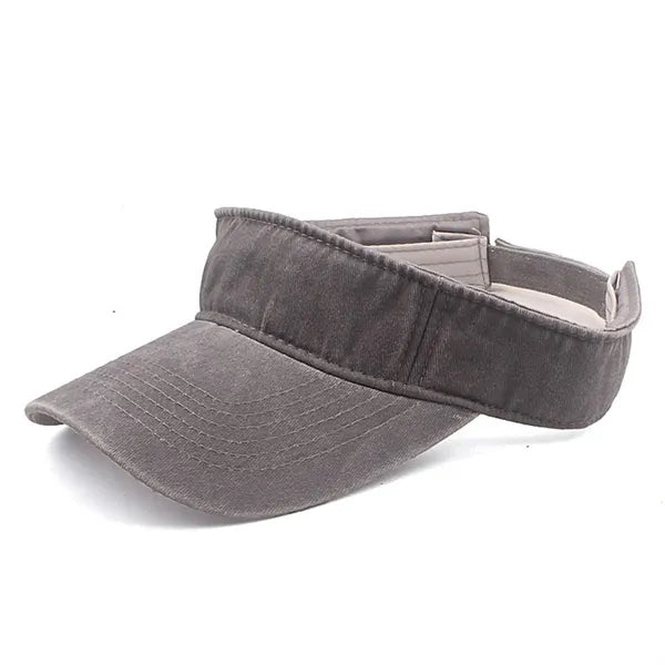 Vintage Sport Sun Visor Plain Washed Cotton