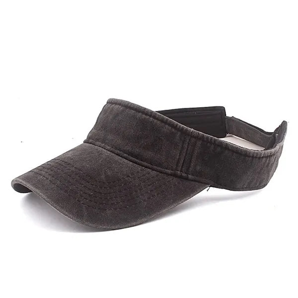 Vintage Sport Sun Visor Plain Washed Cotton
