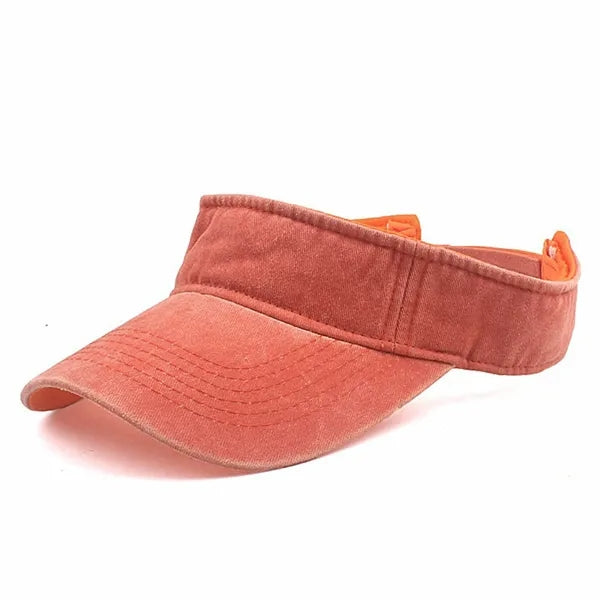 Vintage Sport Sun Visor Plain Washed Cotton
