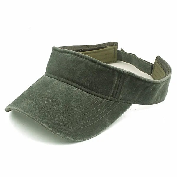 Vintage Sport Sun Visor Plain Washed Cotton