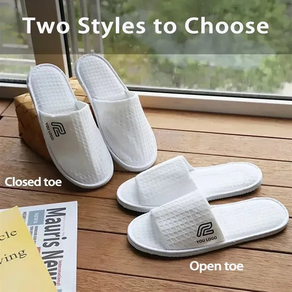 Waffle Slippers for Spa Party Guest Hotel and Travel