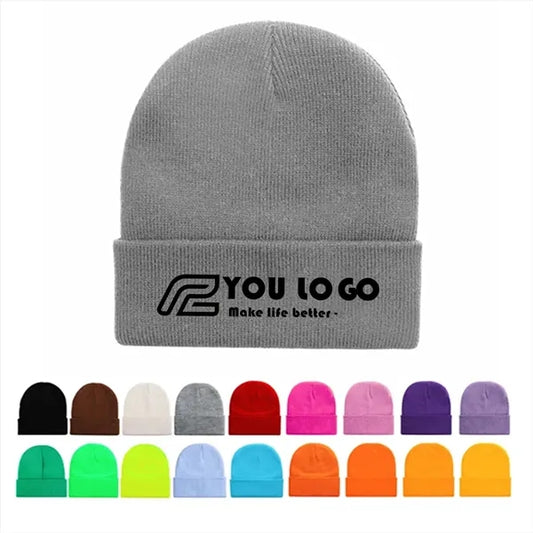 Create Your Custom Winter Beanie With Own Image Text Logo