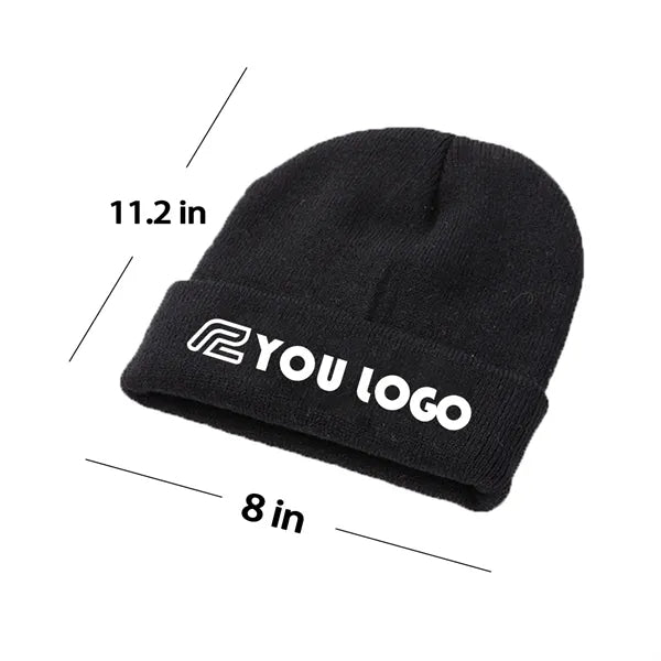 Create Your Custom Winter Beanie With Own Image Text Logo