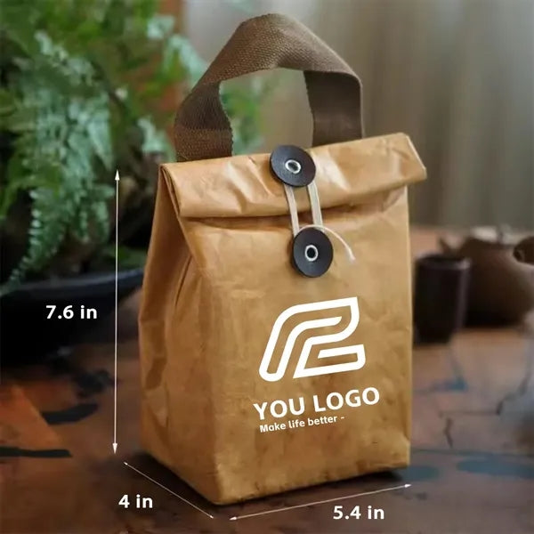 Eco Dupont Paper Waterproof Insulated Bento Lunch Bag.