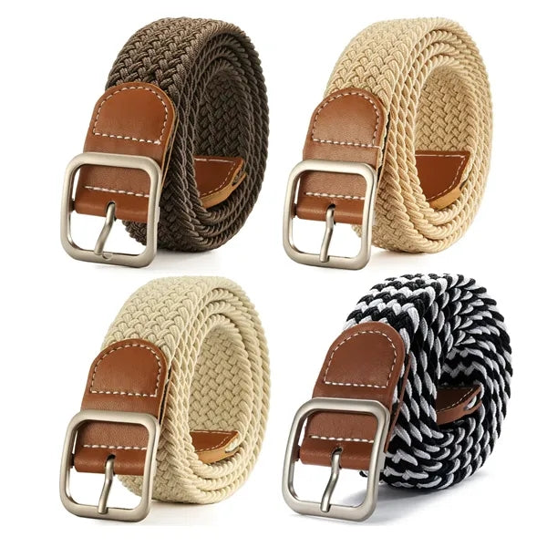 Fashional Canvas Woven Stretch Elastic Braided Belt