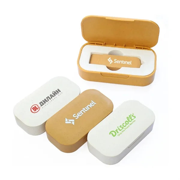 Eco-Friendly Wheat Straw USB Flash Drive with Case