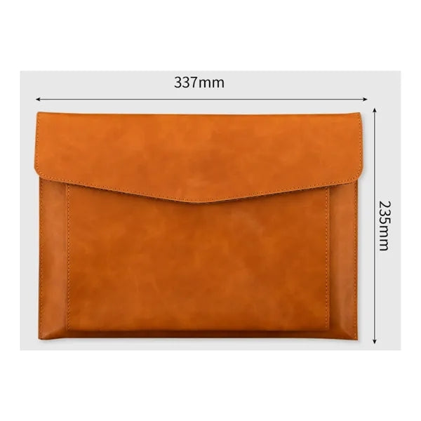 PU Leather A4 Document Folder File Bag with Magnetic Pocket