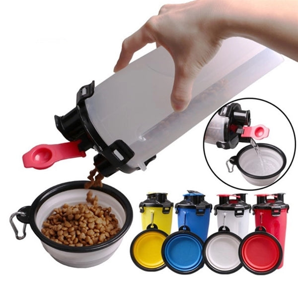 Dog Travel Camping Food Cup with Bowl