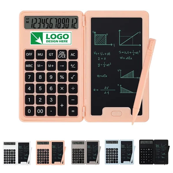 Desk Portable Basic Calculator with Notepad and Stylus