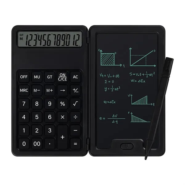 Desk Portable Basic Calculator with Notepad and Stylus