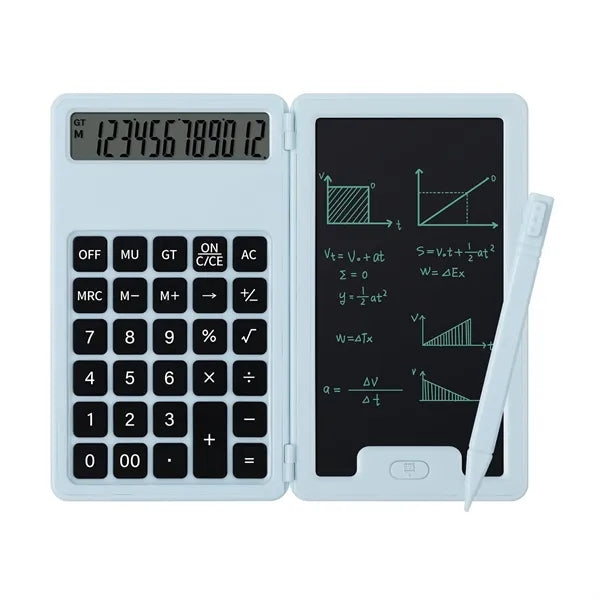 Desk Portable Basic Calculator with Notepad and Stylus