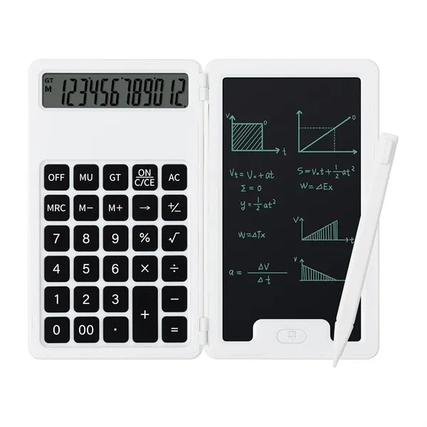 Desk Portable Basic Calculator with Notepad and Stylus