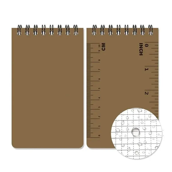 Pocket Notepad Waterproof Notebook Top Spiral