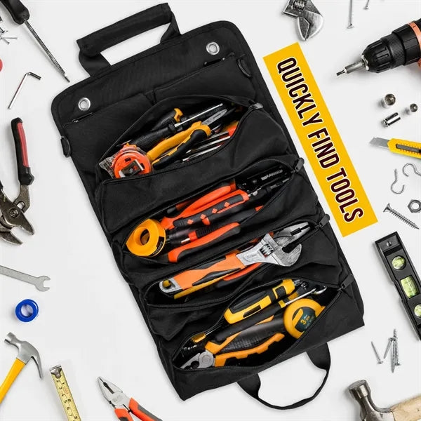 Multifunctional Oxford Tool Roll Bag with Pouches