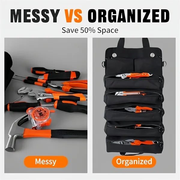 Multifunctional Oxford Tool Roll Bag with Pouches