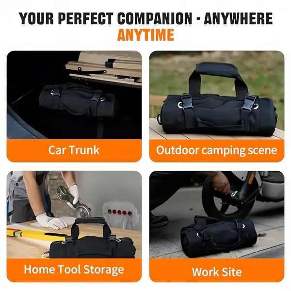 Multifunctional Oxford Tool Roll Bag with Pouches
