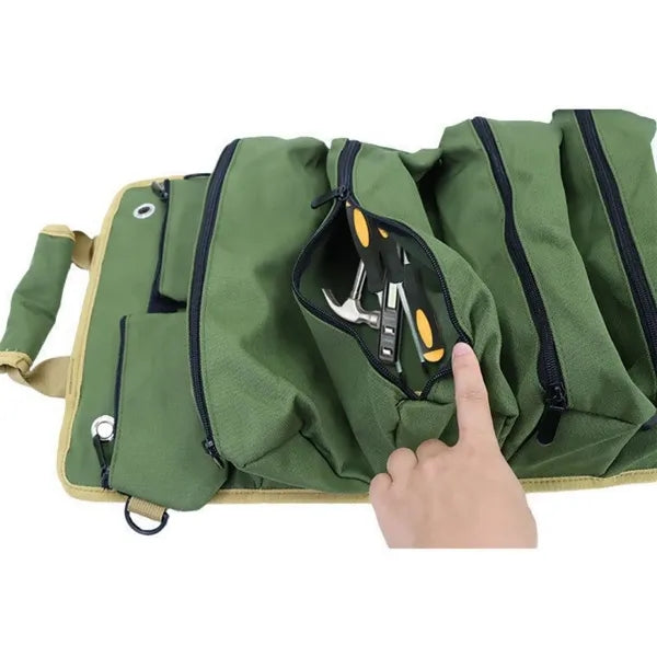 Multifunctional Oxford Tool Roll Bag with Pouches