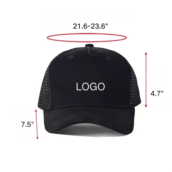 Mesh back cap with sun visor