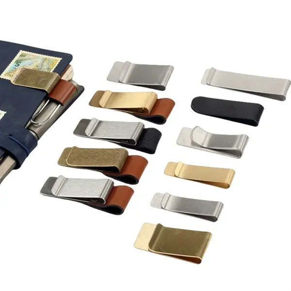 PU Leather Pen Clip Holder for Notebooks