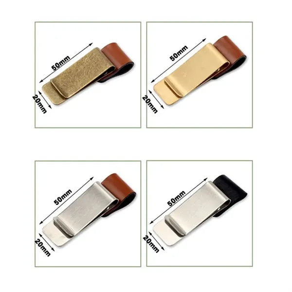 PU Leather Pen Clip Holder for Notebooks