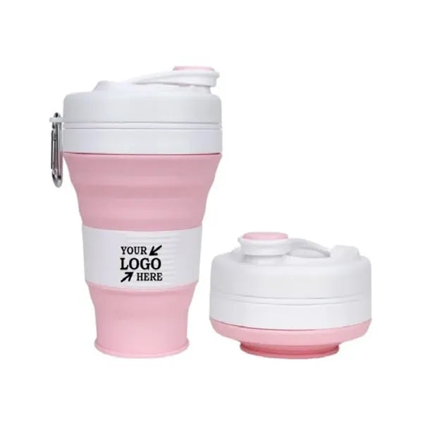 12 oz Collapsible Water Bottle w/ Straw