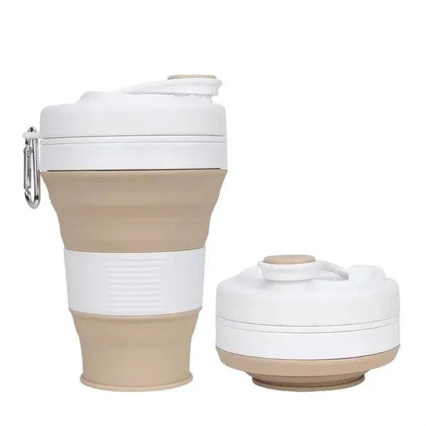 12 oz Collapsible Water Bottle w/ Straw